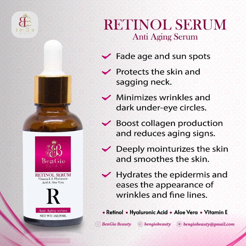 Best Retinol Serum 2.5, Hyaluronic Acid & Vitamin E